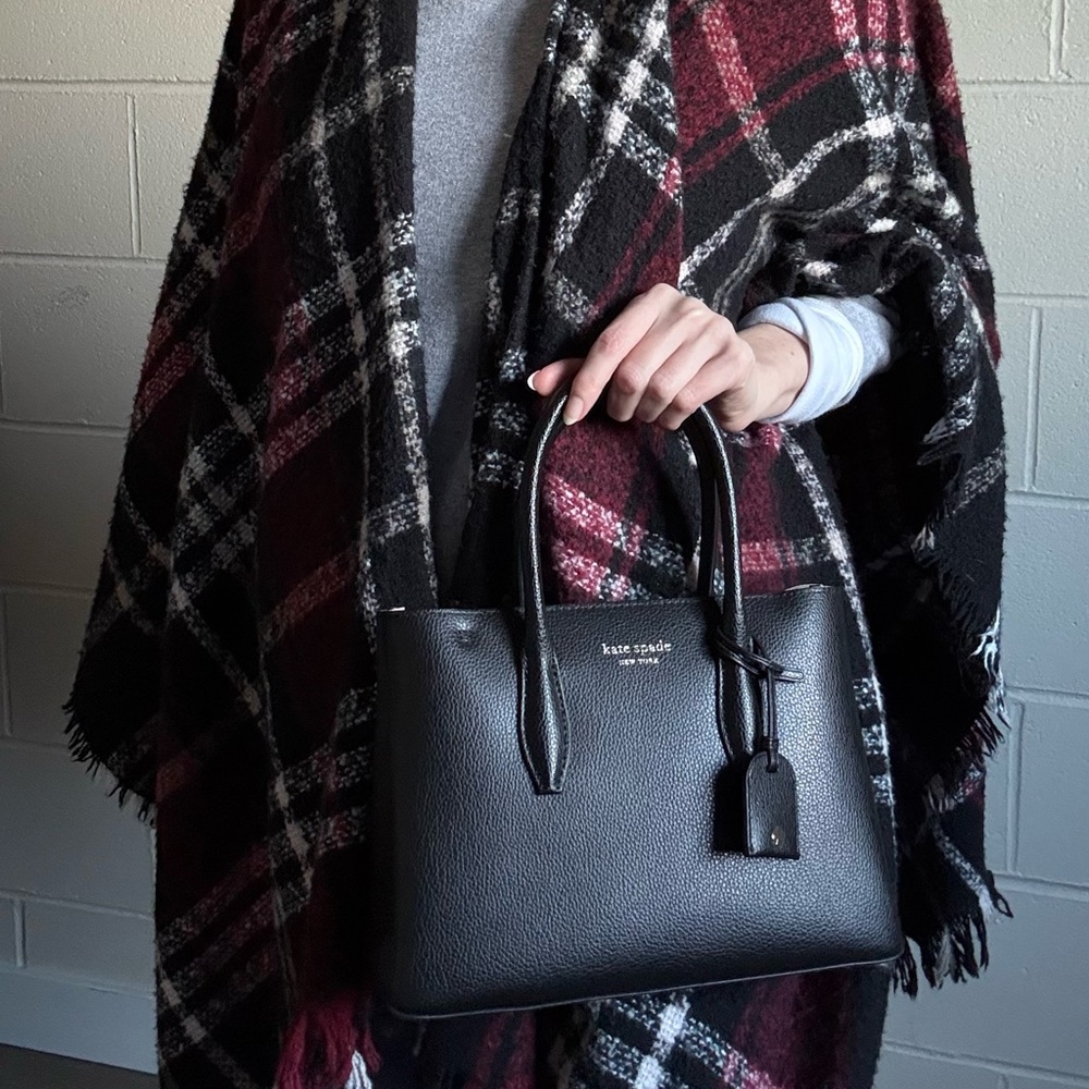 Kate Spade Black Pebbled Leather Mini Tote